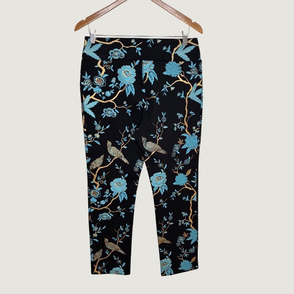 Soft Surroundings Chinoiserie Floral Bird Pull On Pants - Picture 3 of 5